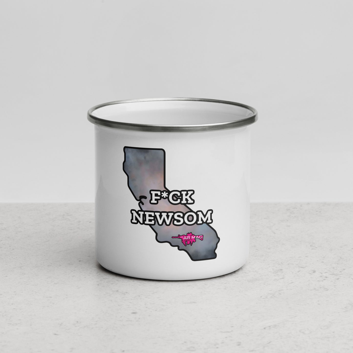 F*ck Newsom Enamel Mug