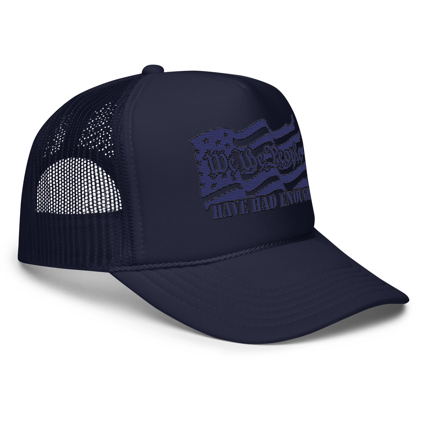 We The People Foam navy trucker hat
