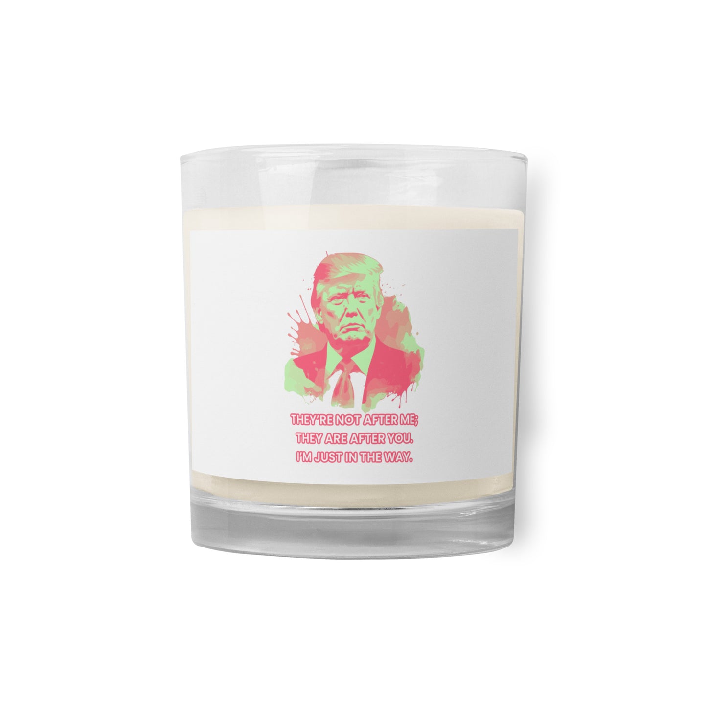 Pink Tump Glass jar soy wax candle