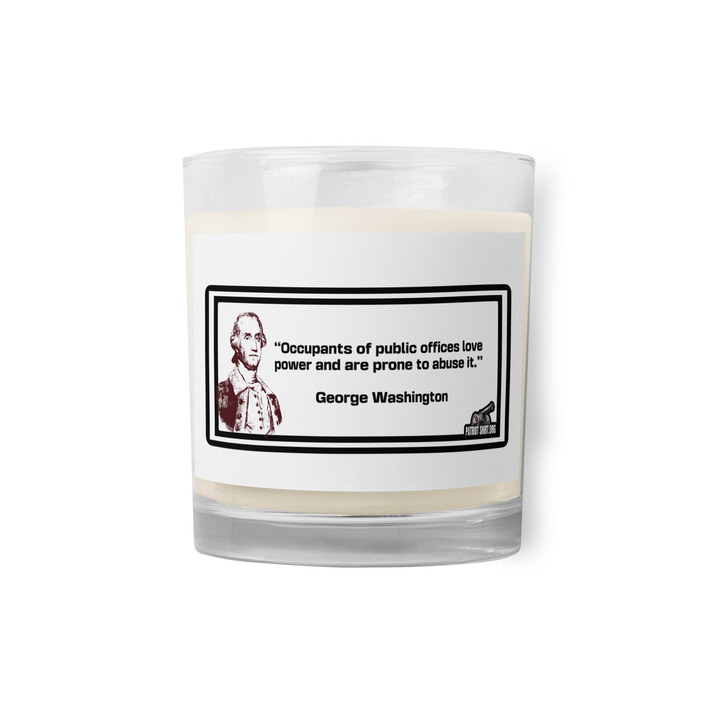 George Washington Glass jar soy wax candle
