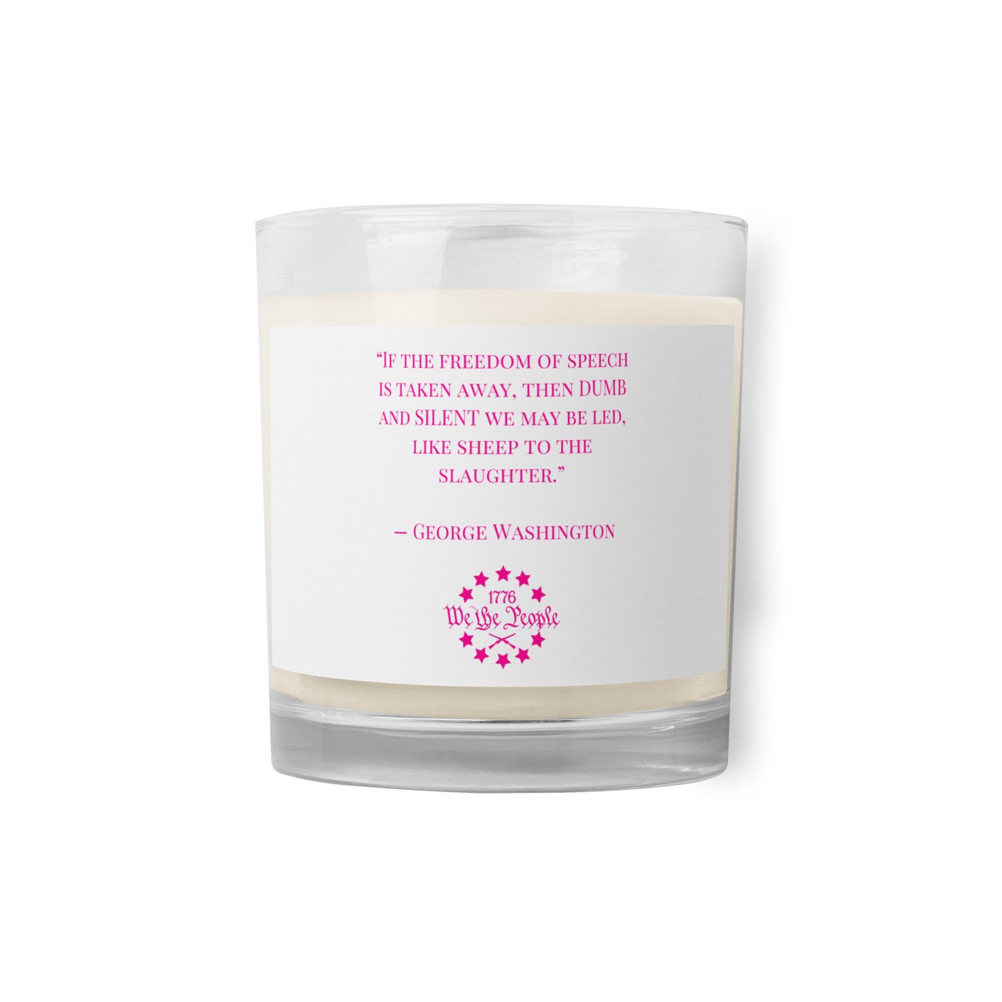 George Washington Glass jar soy wax candle
