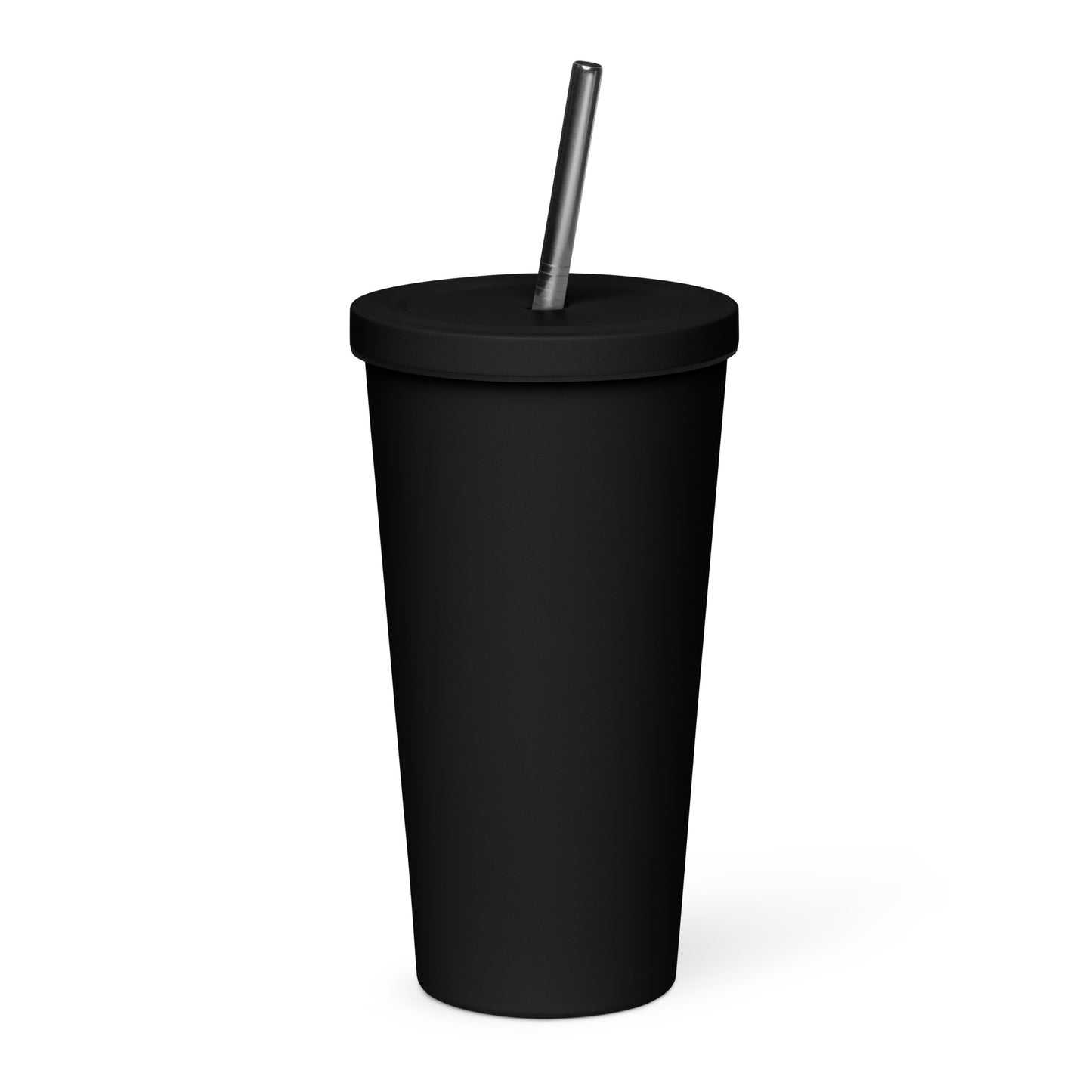 2A Pink Flag Insulated tumbler with a straw