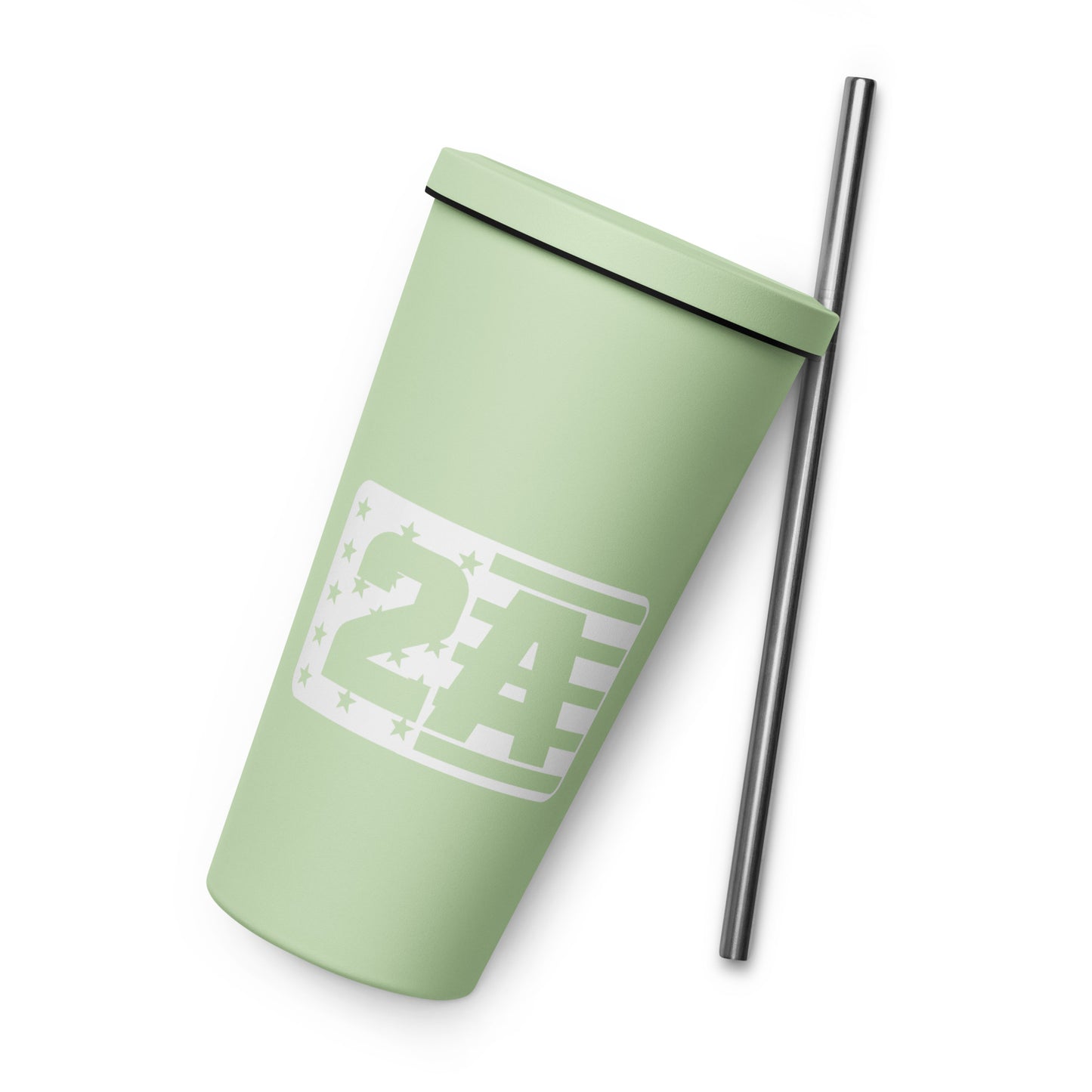2A Insulated tumbler with a straw