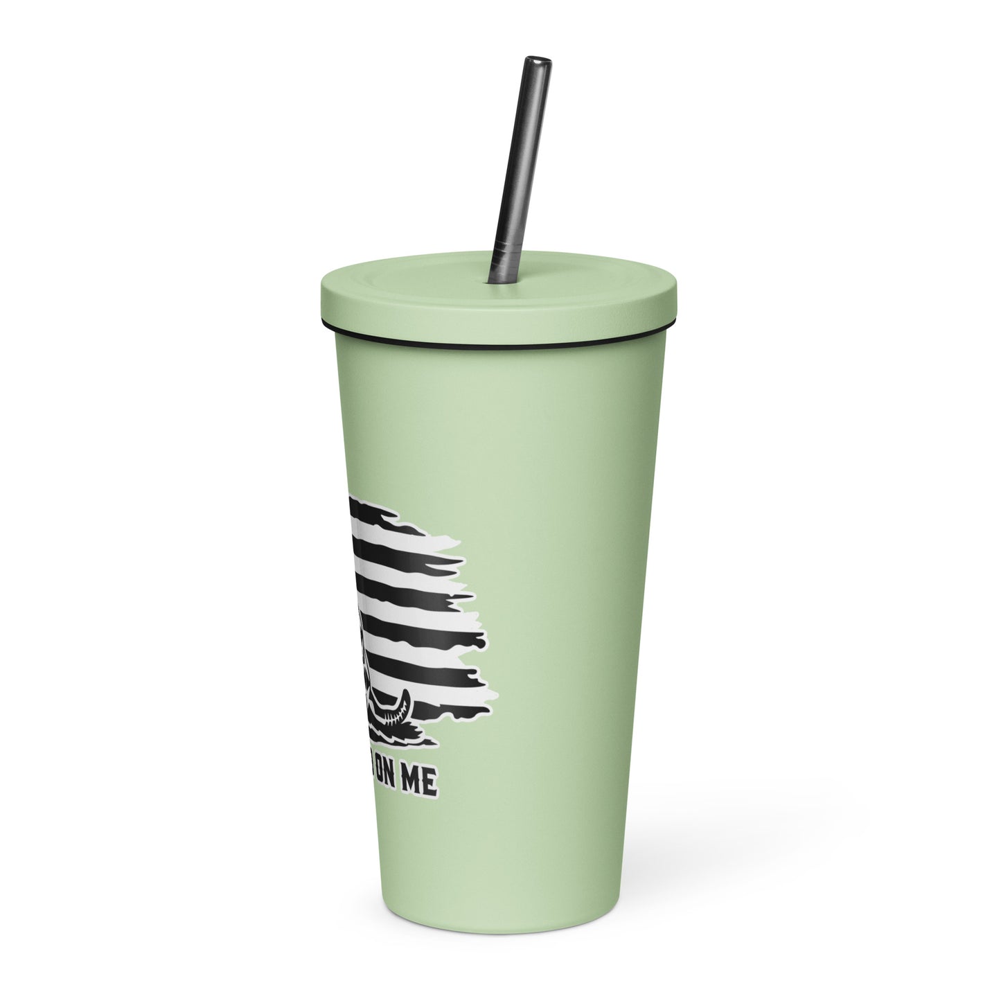 Dont Tread on Me Insulated tumbler with a straw