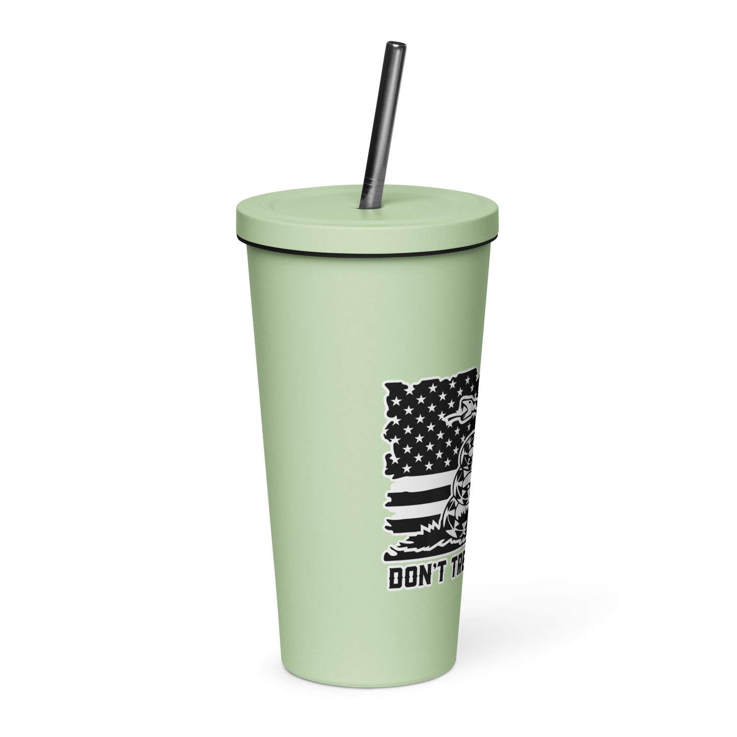 Dont Tread on Me Insulated tumbler with a straw