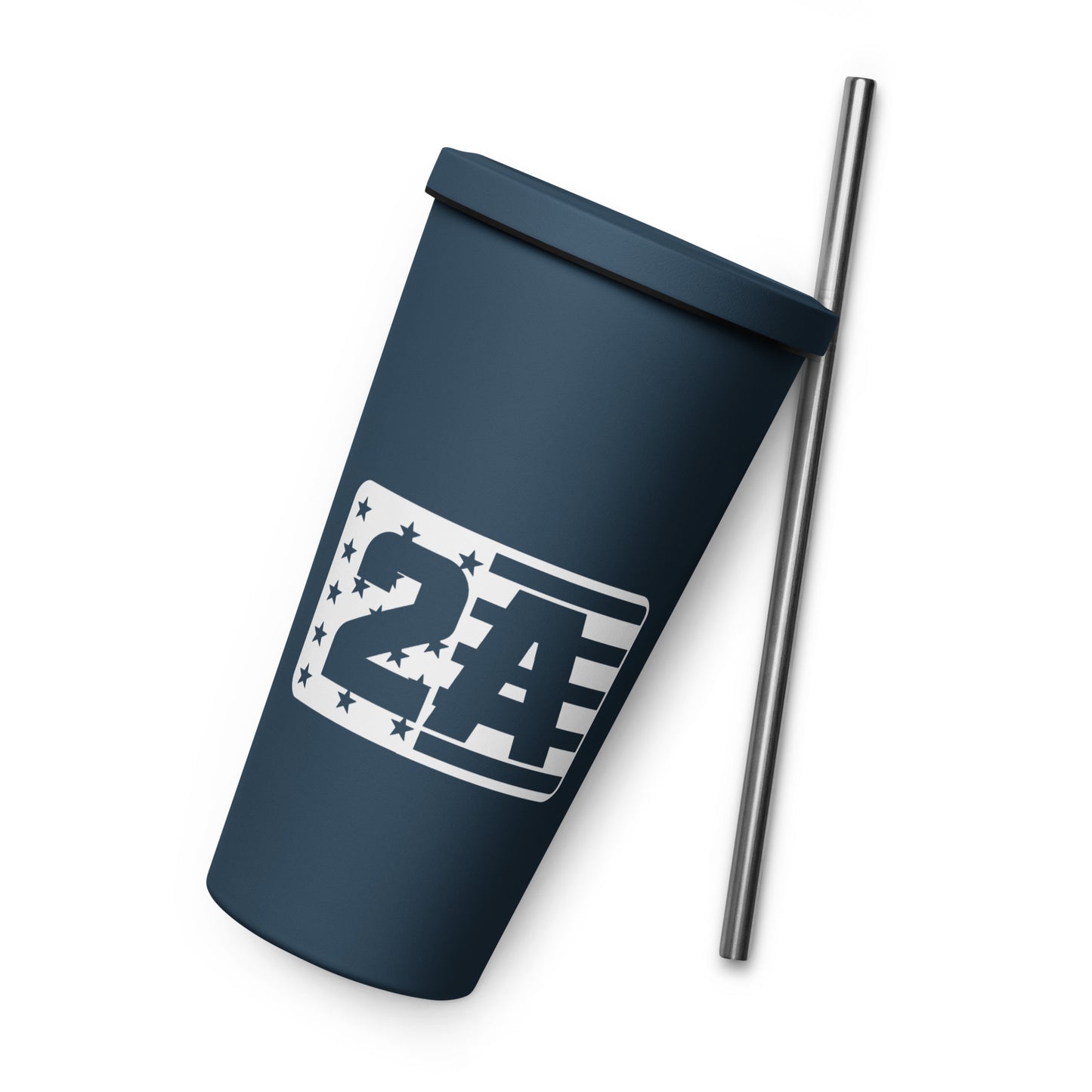 2A Insulated tumbler with a straw