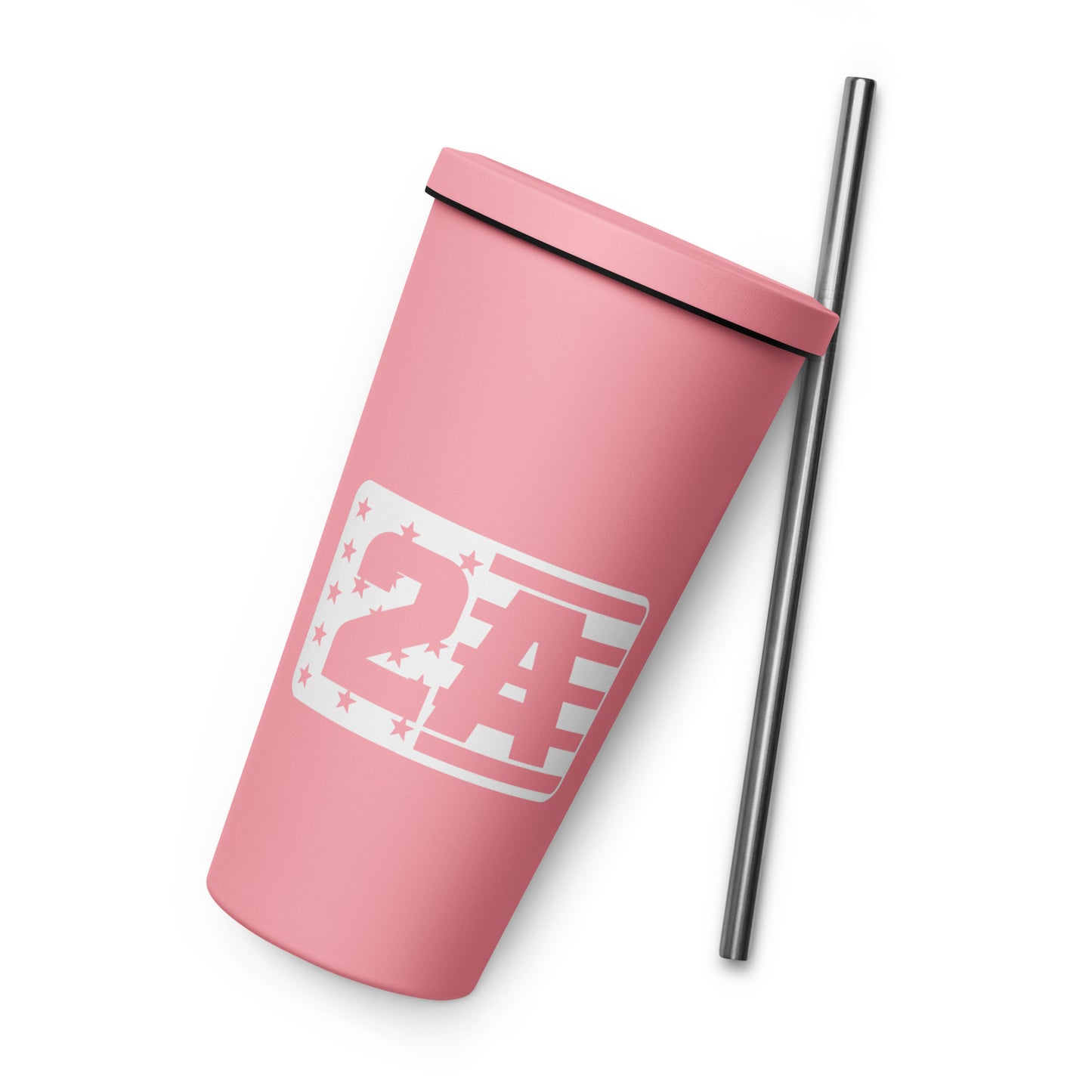 2A Insulated tumbler with a straw