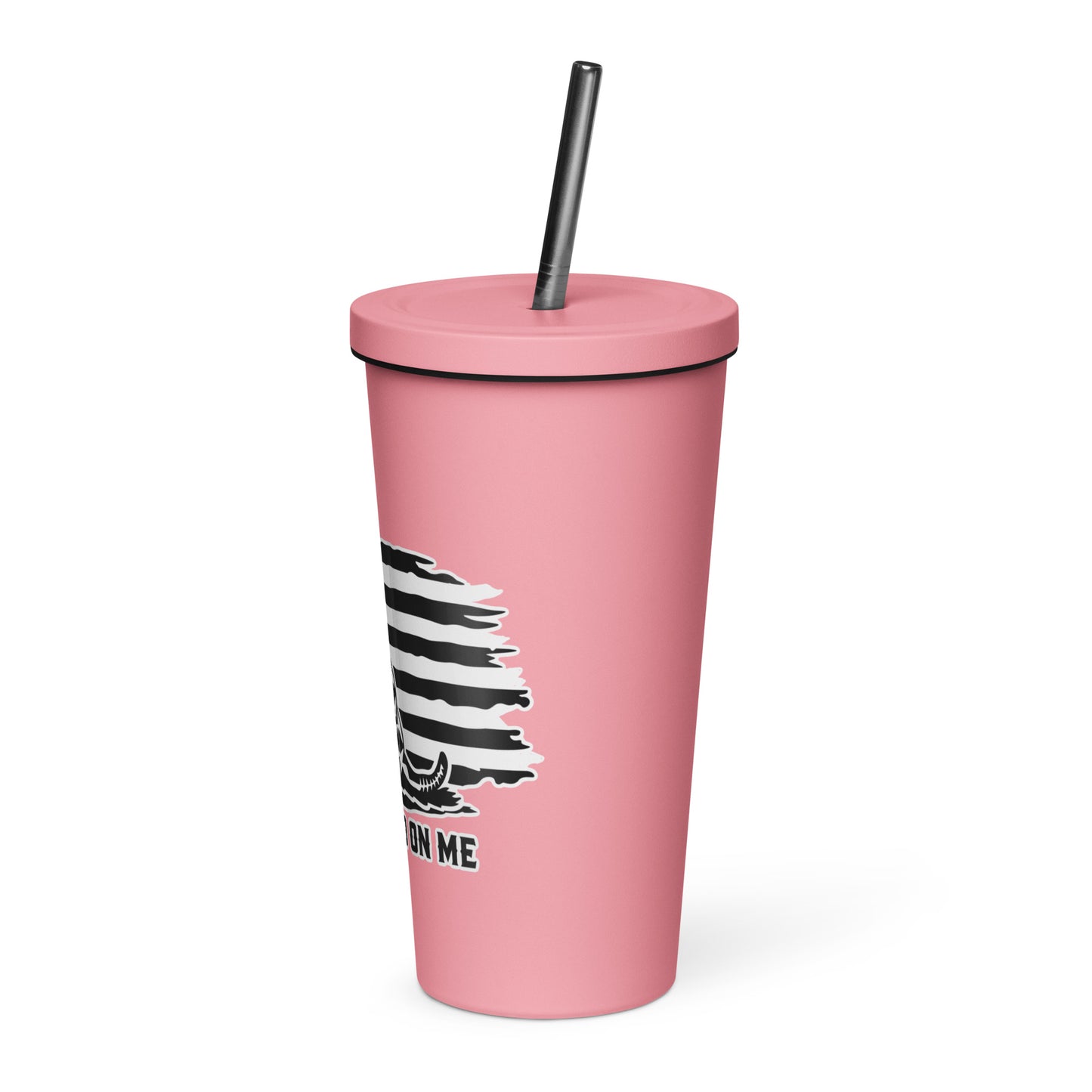 Dont Tread on Me Insulated tumbler with a straw