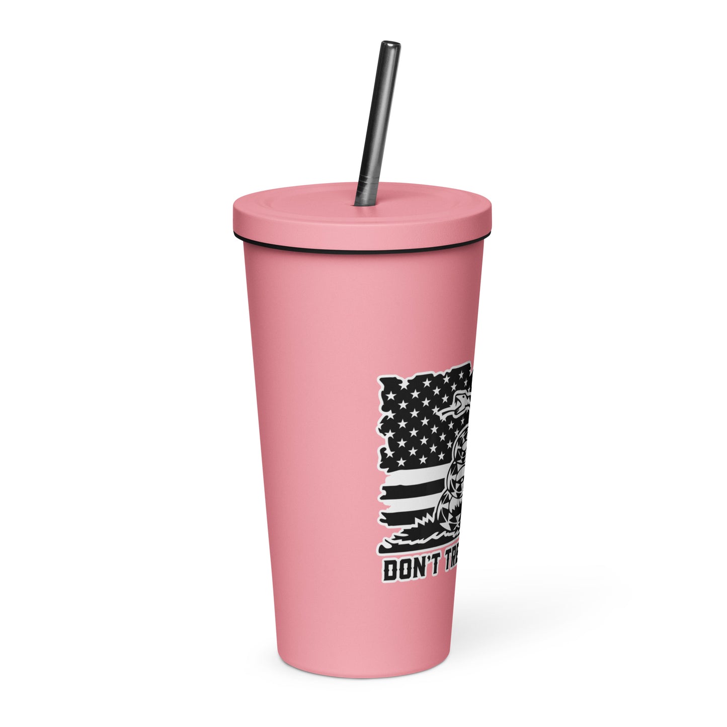 Dont Tread on Me Insulated tumbler with a straw