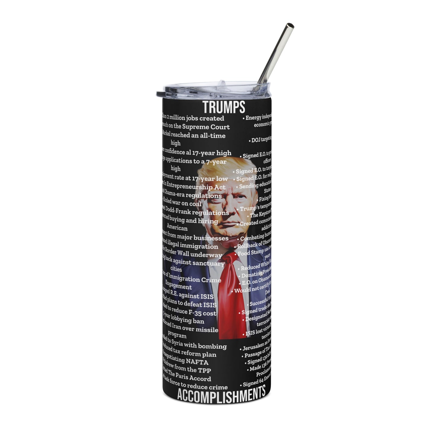 Trump’s Accomplishments Stainless steel tumbler