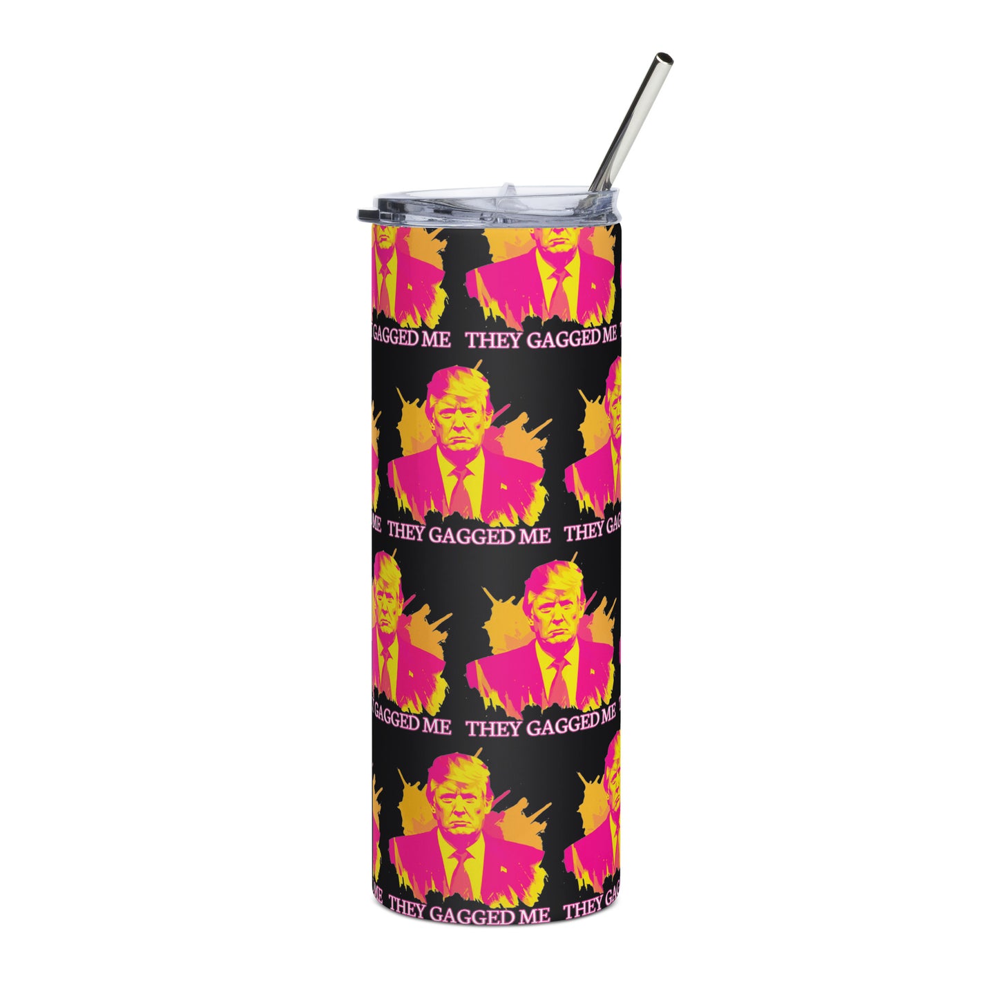 Trump Gagged Print Stainless steel tumbler