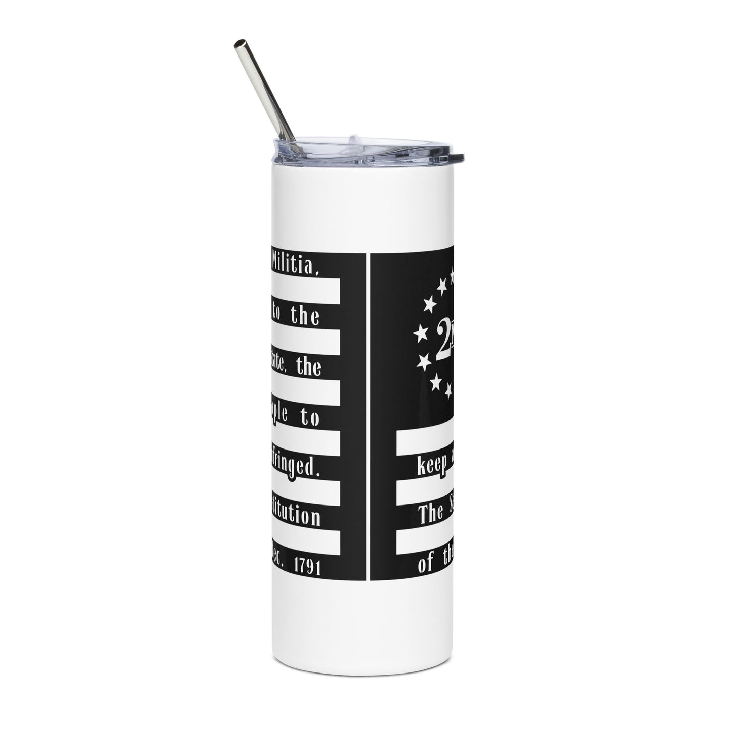 2A Flag Black Stainless steel tumbler