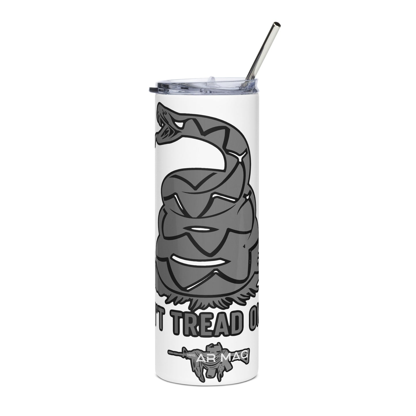 Grey Don’t Tread On Me Stainless steel tumbler