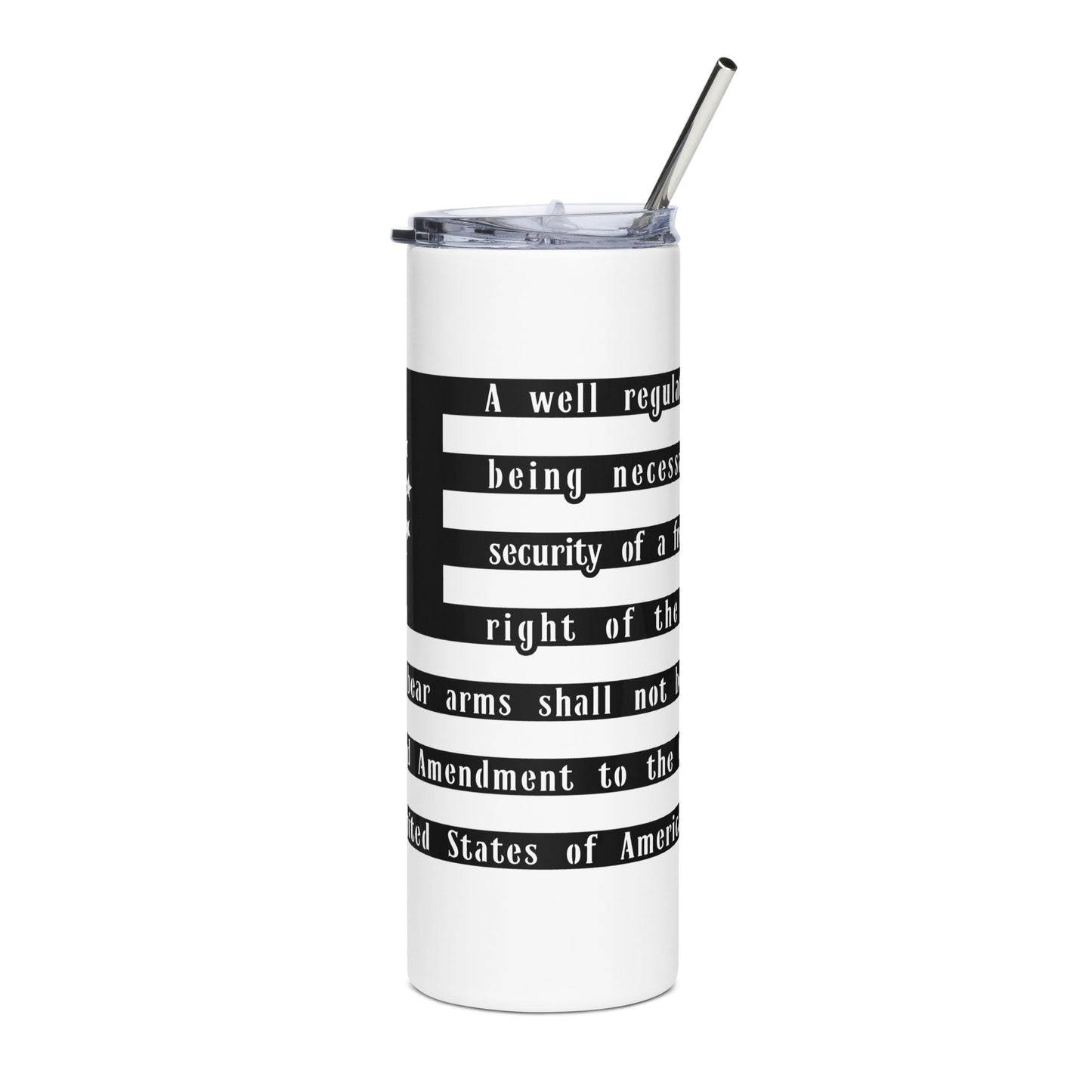 2A Flag Black Stainless steel tumbler