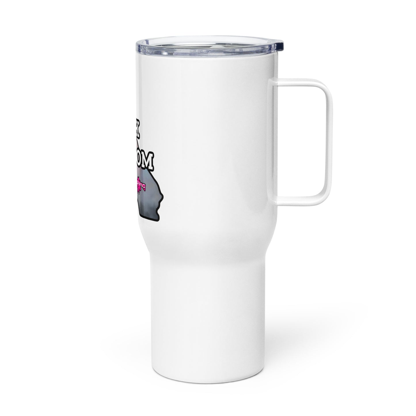 F*ck Newsom Travel mug with a handle