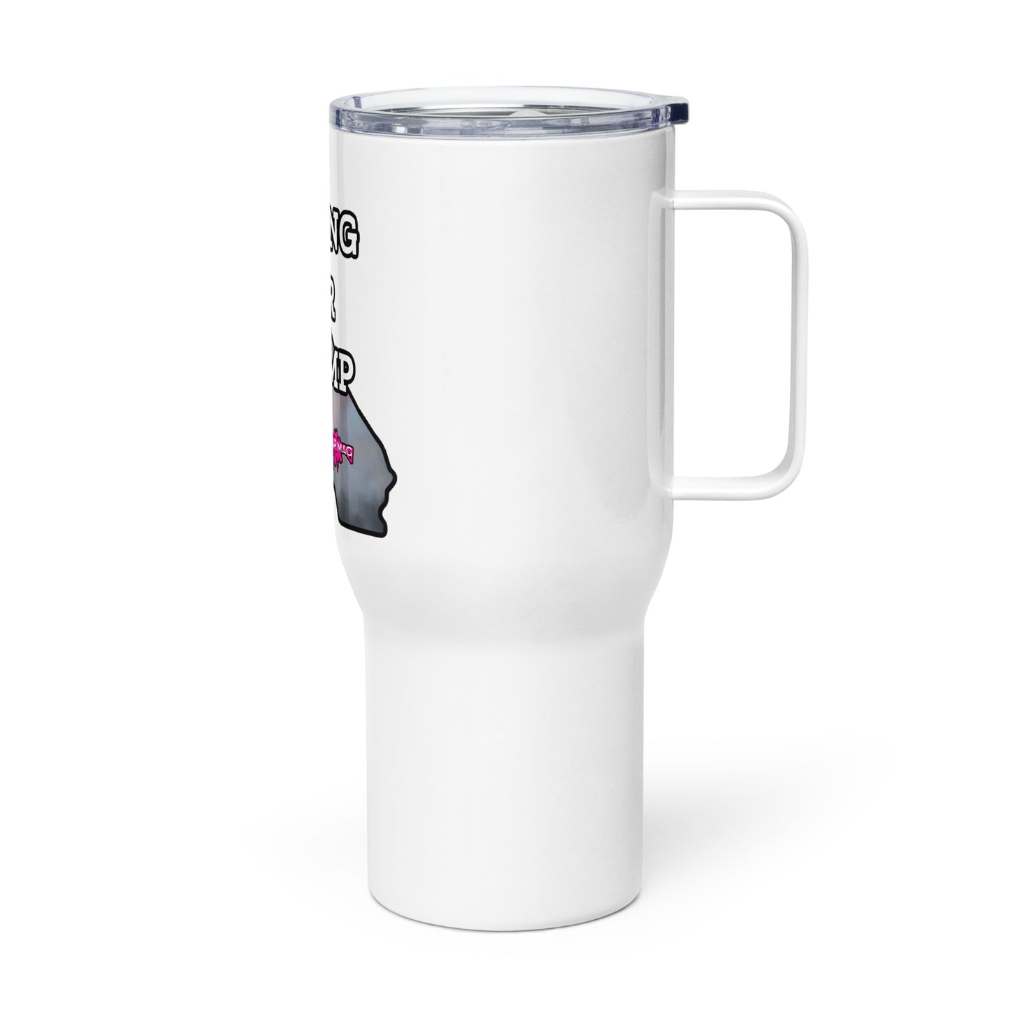 Vote For Trump CA Travel mug with a handle