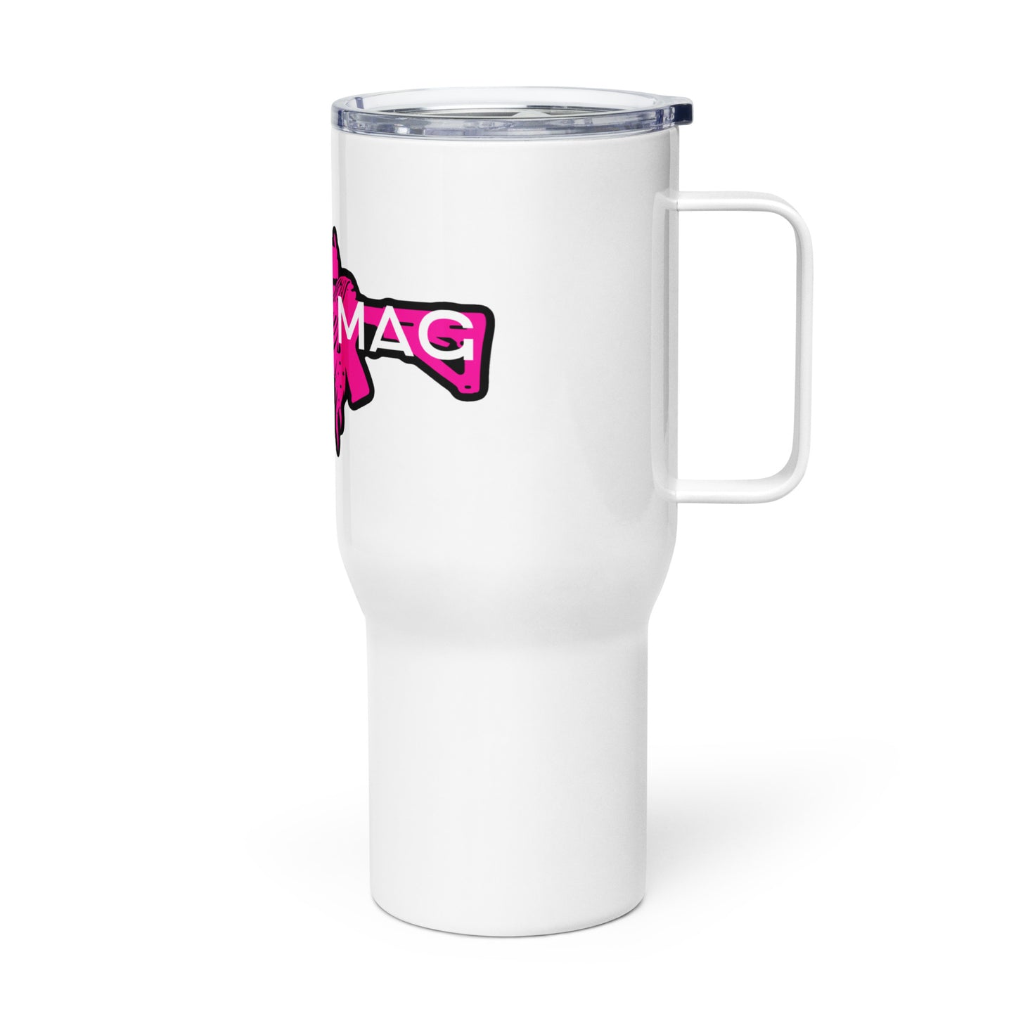 Mrs. AR Mag Armalite Travel mug with a handle