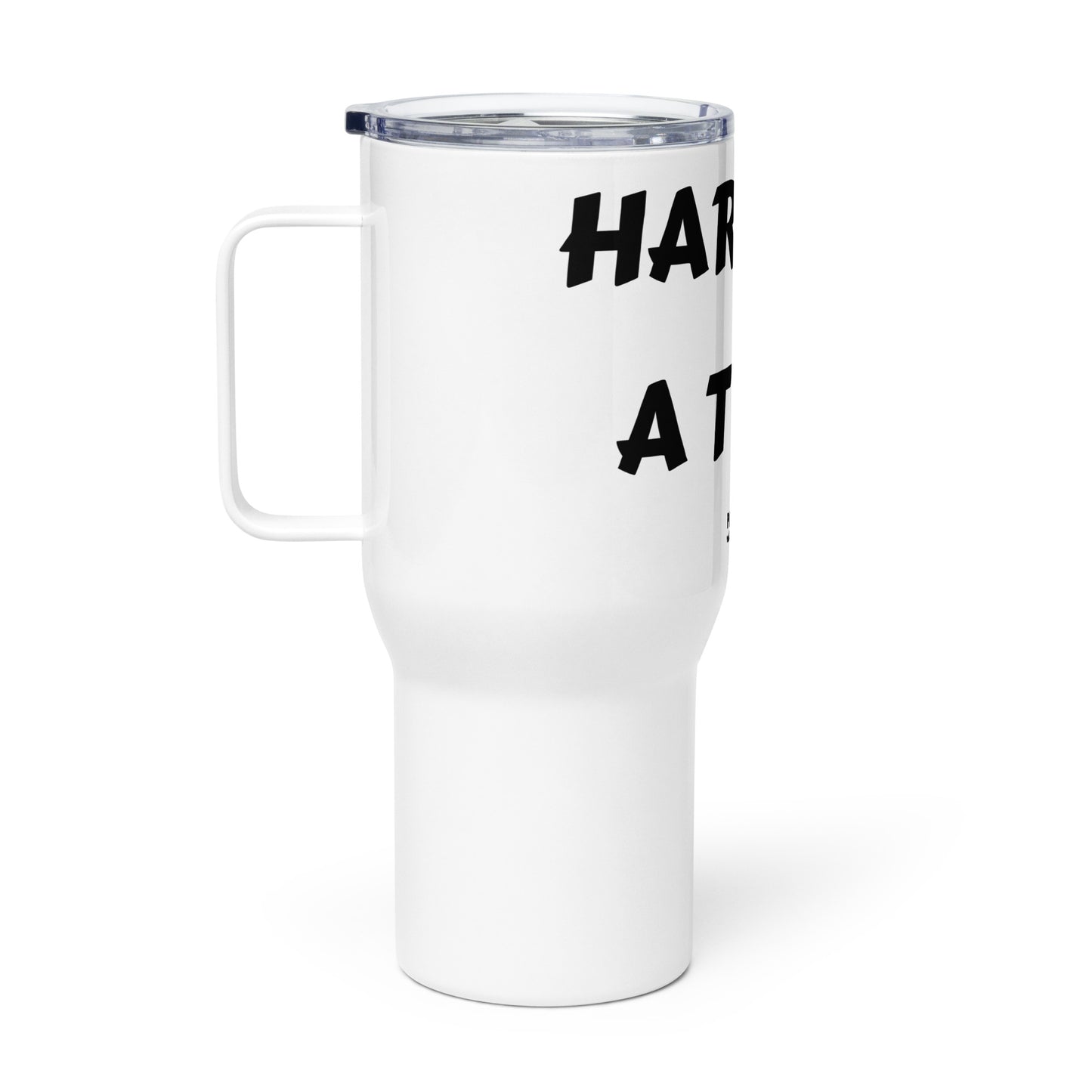 Harry is a Tool Travel mug with a handle