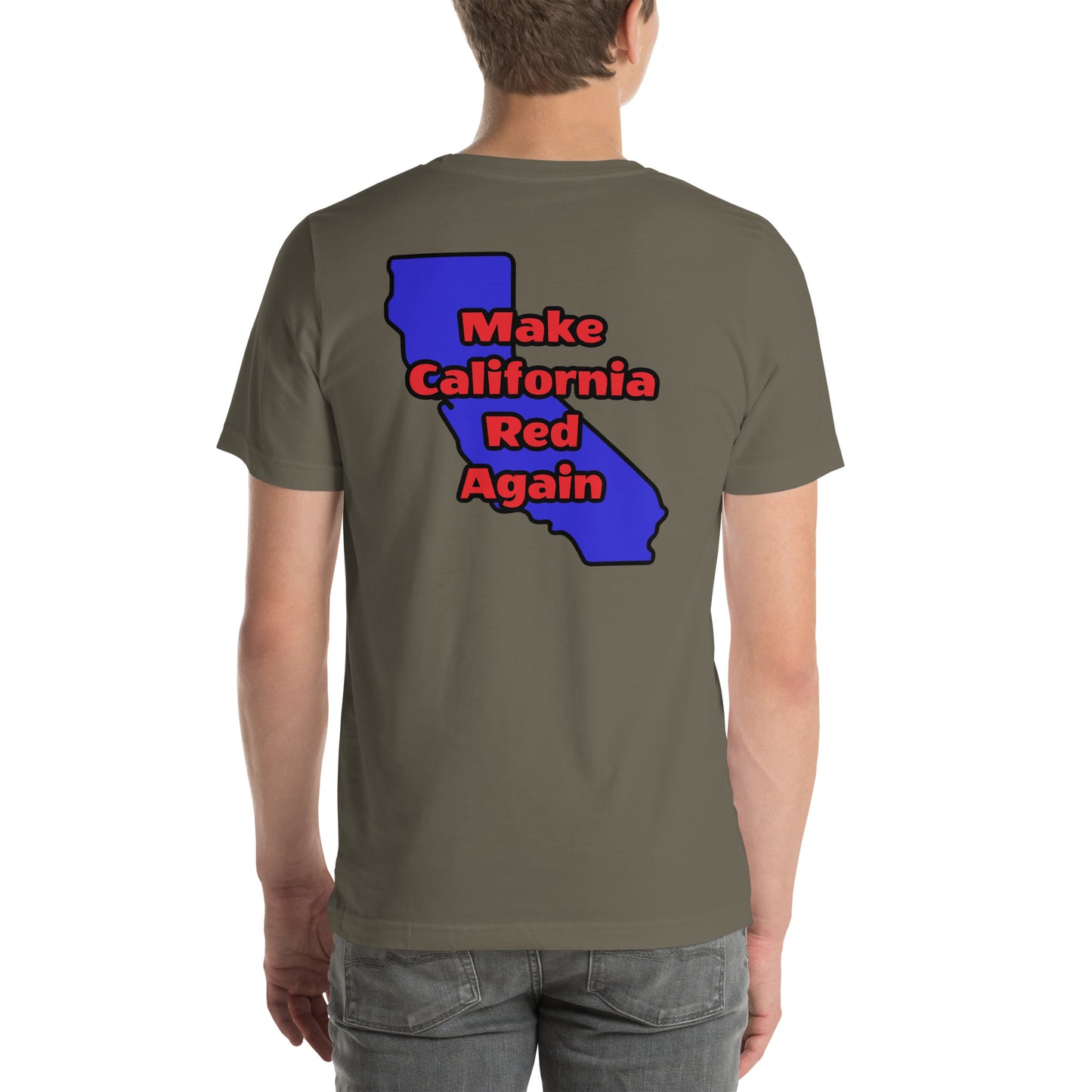 Make CA Red Mens t-shirt