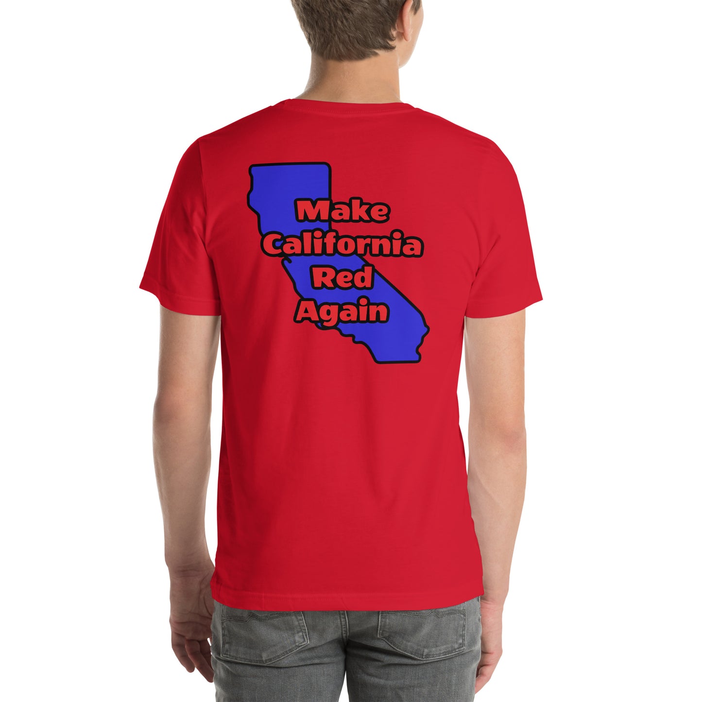 Make CA Red Mens t-shirt