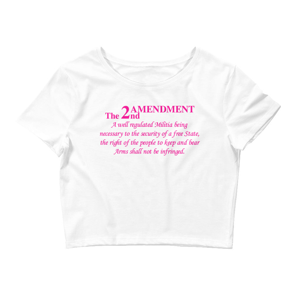 Pink 2nd Amendment Women’s Crop Tee