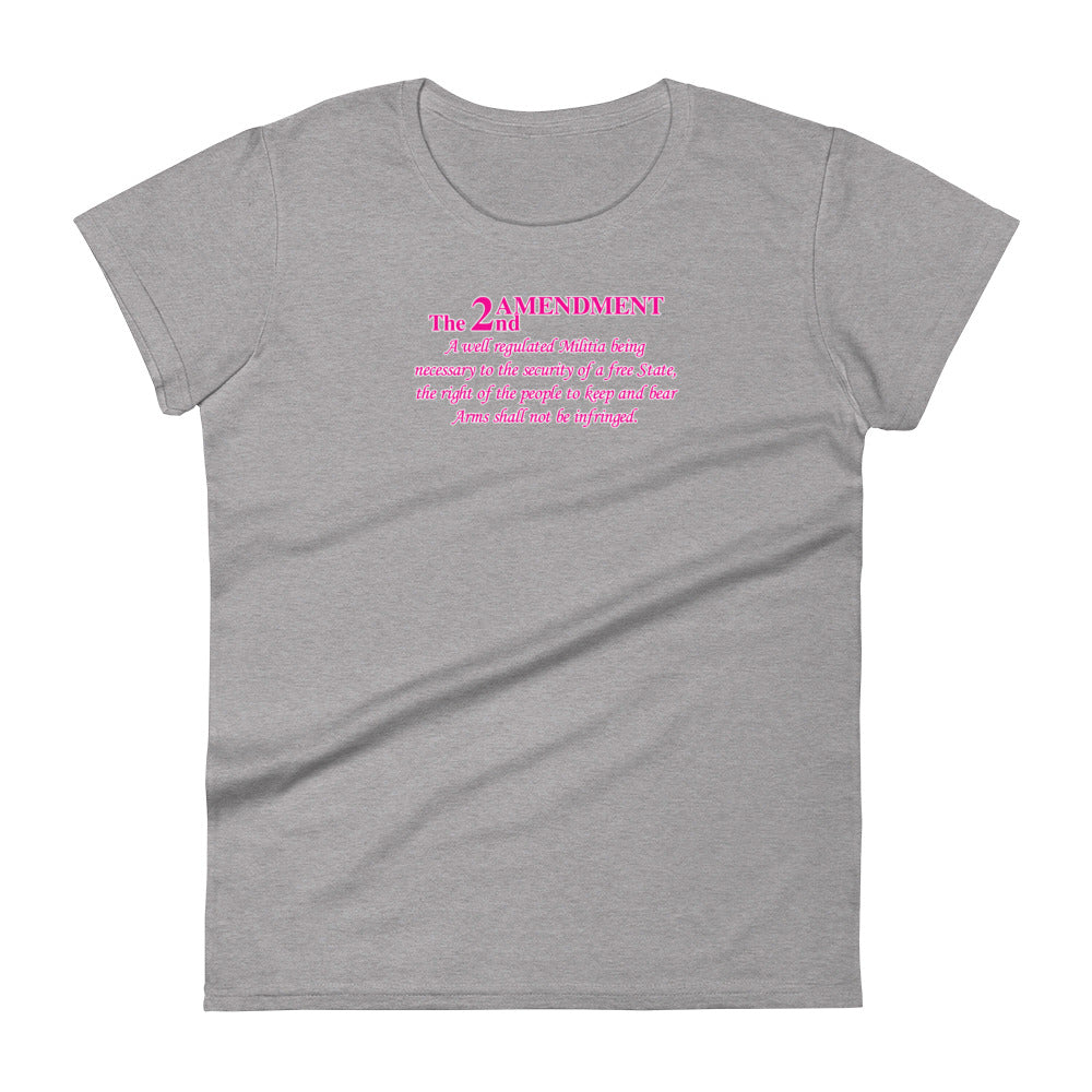 Pink 2nd Amendment Women's short sleeve t-shirt