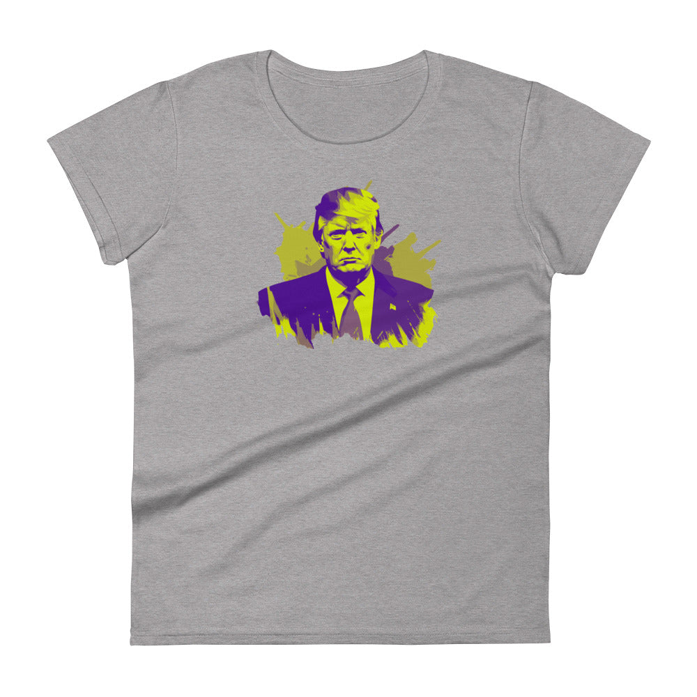 Yellow/Purple Trump Women's short sleeve t-shirt