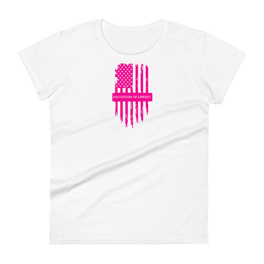 Pink Daughters of Liberty Women's short sleeve t-shirt