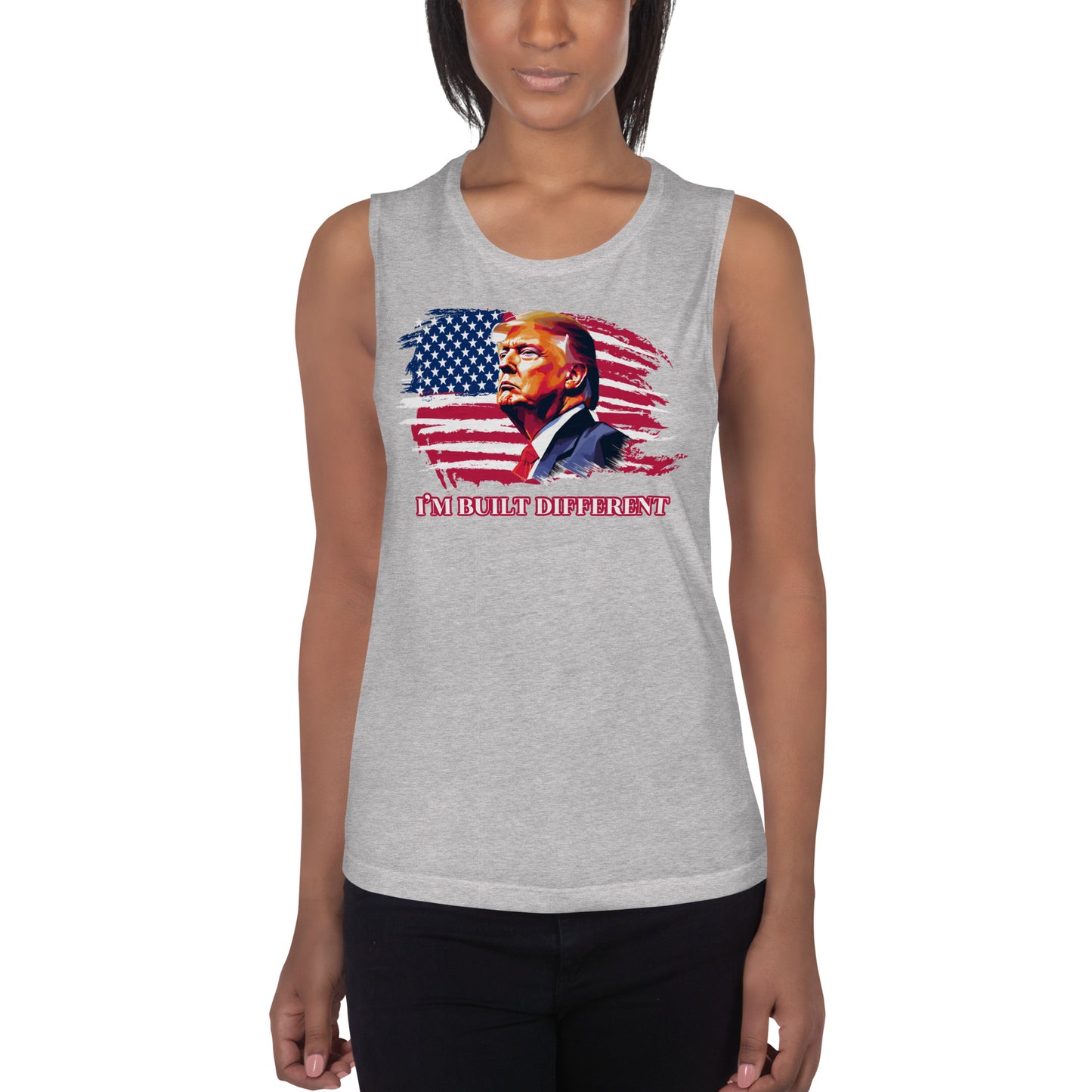 Trump “I’m Built Different” Ladies’ Muscle Tank