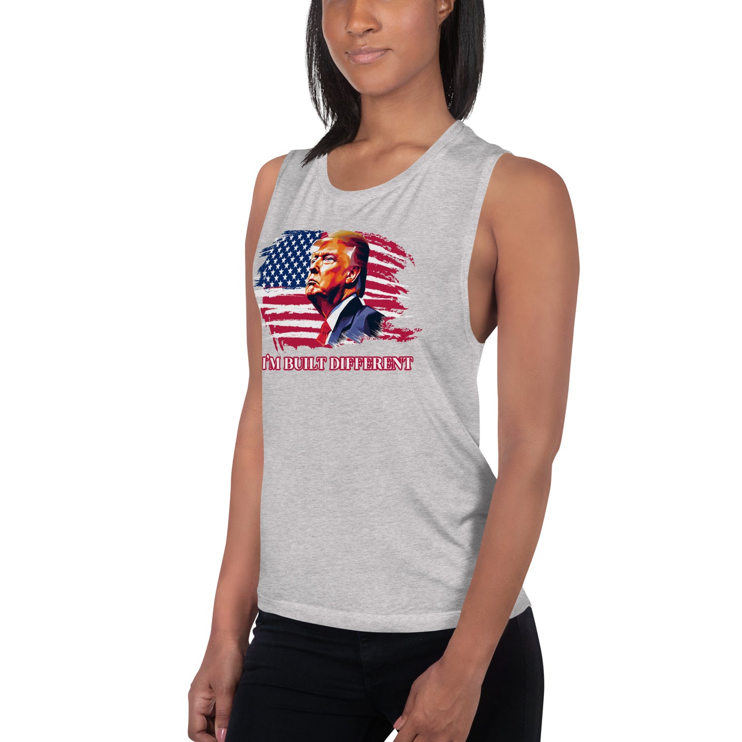 Trump “I’m Built Different” Ladies’ Muscle Tank