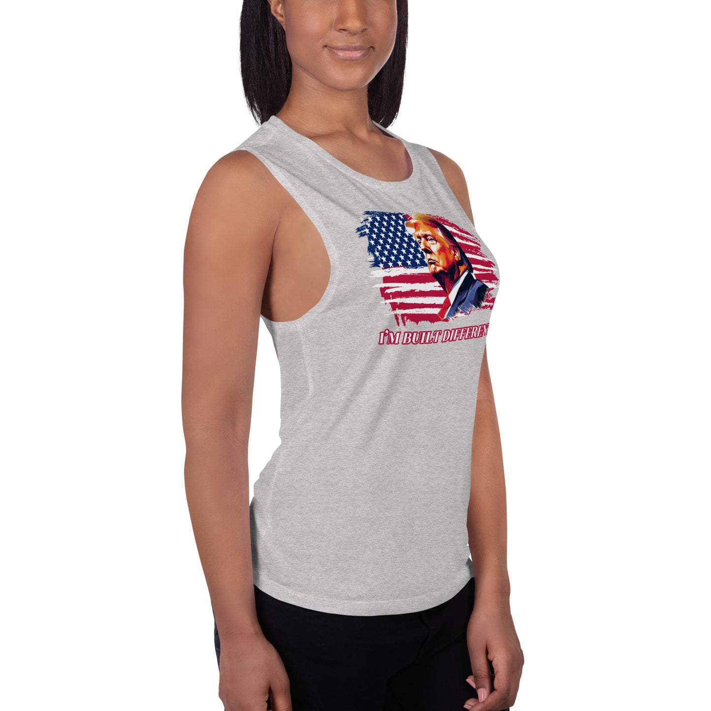 Trump “I’m Built Different” Ladies’ Muscle Tank