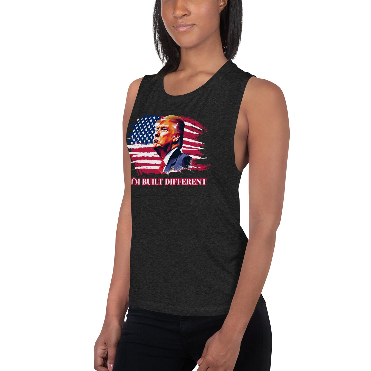 Trump “I’m Built Different” Ladies’ Muscle Tank