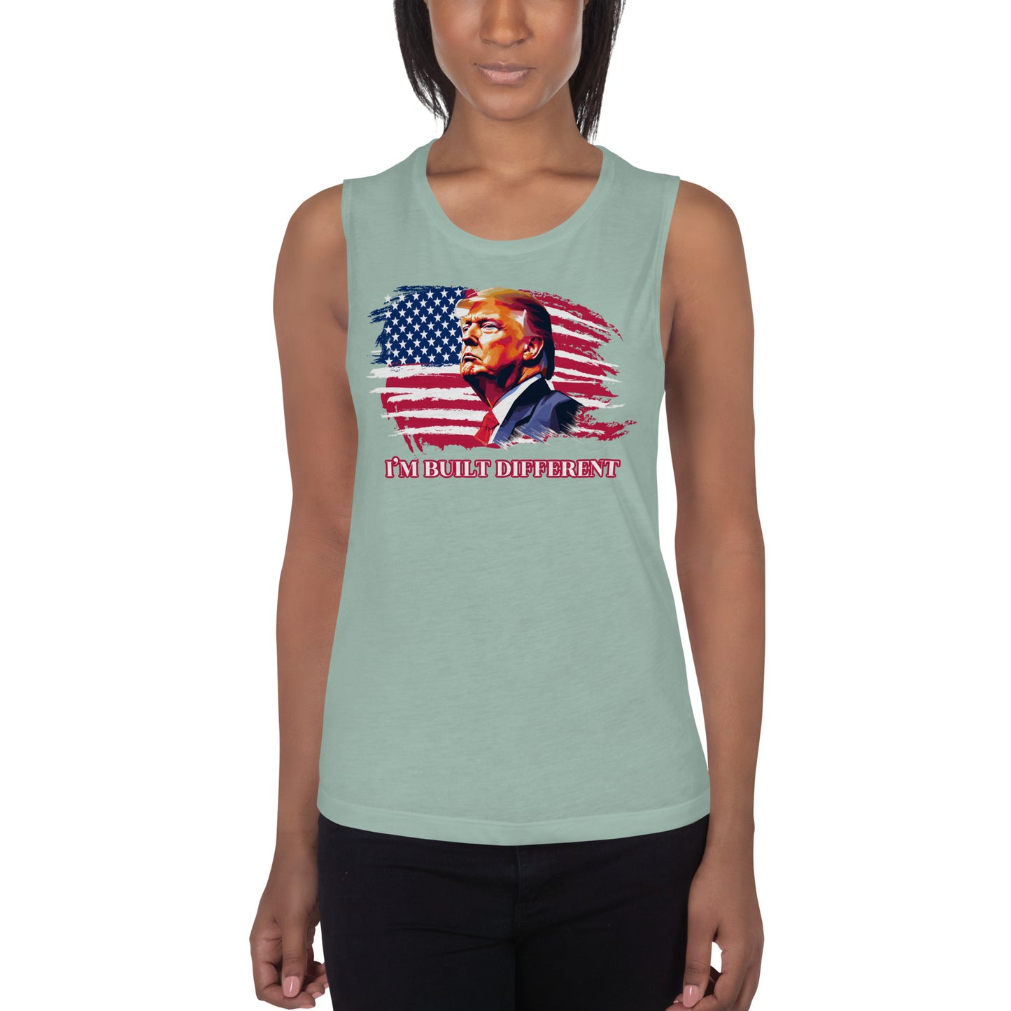 Trump “I’m Built Different” Ladies’ Muscle Tank