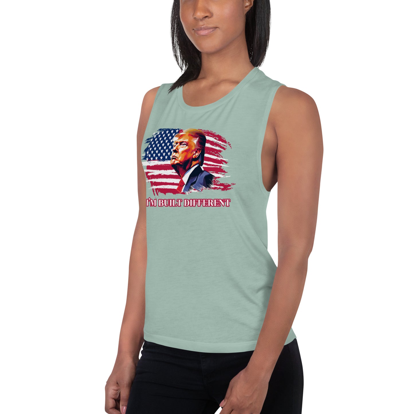 Trump “I’m Built Different” Ladies’ Muscle Tank