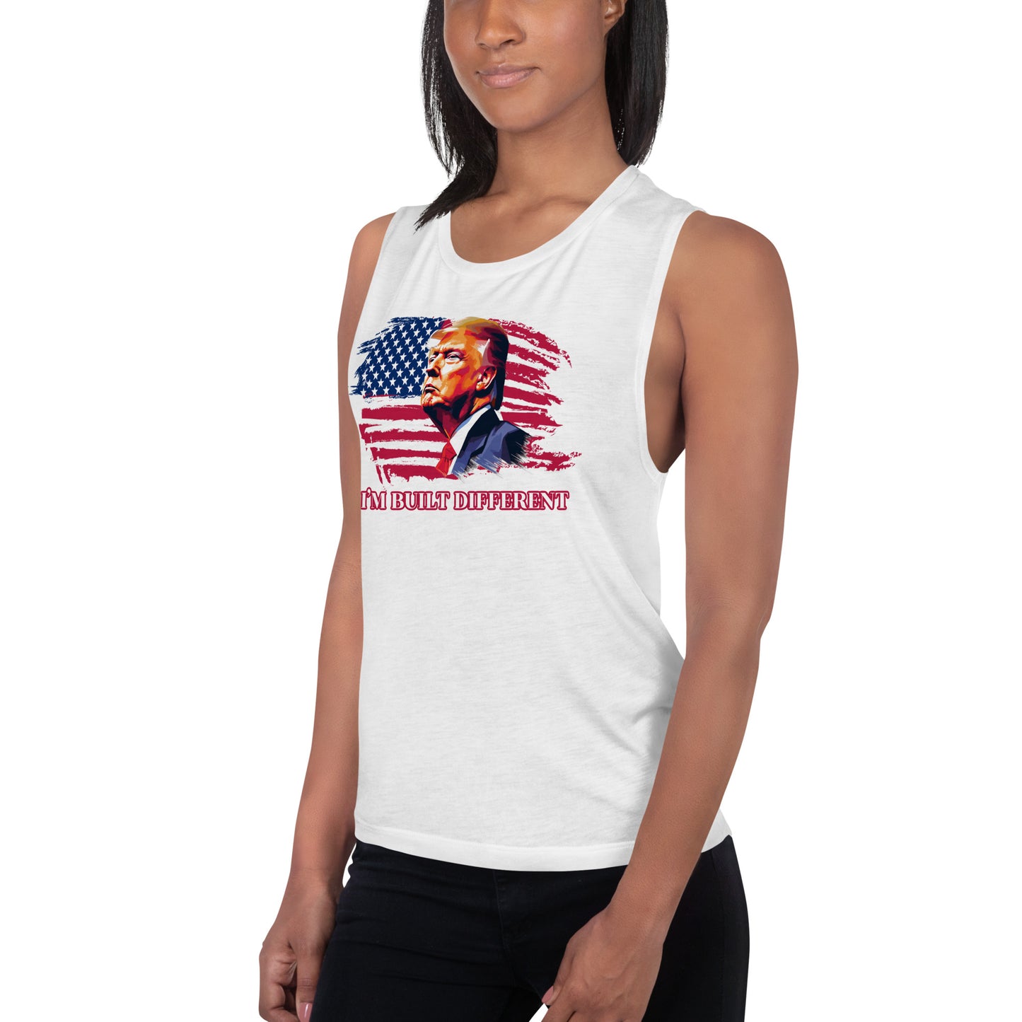 Trump “I’m Built Different” Ladies’ Muscle Tank