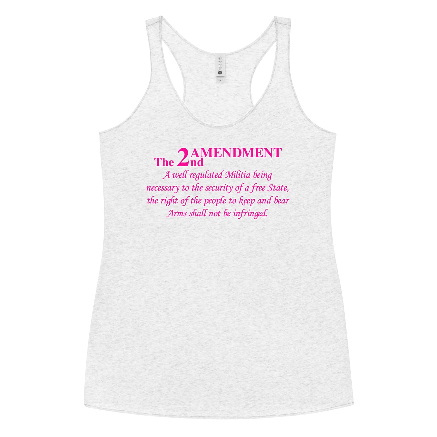 Pink 2nd Amendment Women's Racerback Tank