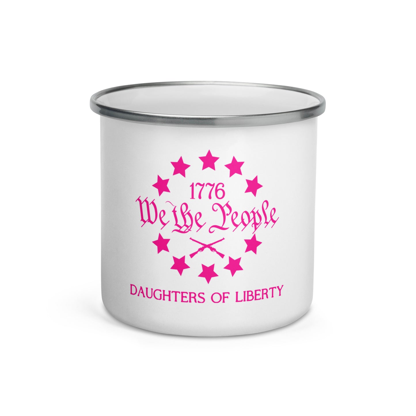 Pink Daughter’s of Liberty 1776 Stars Enamel Mug