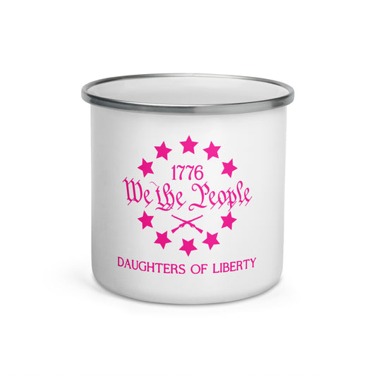 Pink Daughter’s of Liberty 1776 Stars Enamel Mug