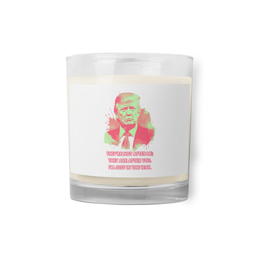 Pink Tump Glass jar soy wax candle