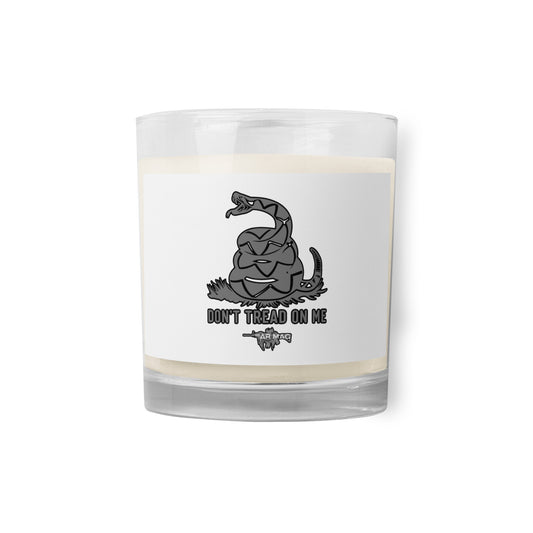 Grey Don’t Tread On Me Glass jar soy wax candle