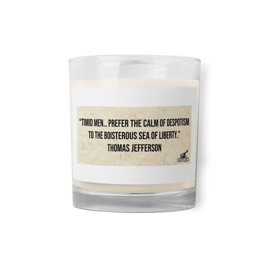 Thomas Jefferson Glass jar soy wax candle