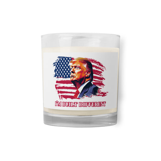 Trump Built Different Glass jar soy wax candle