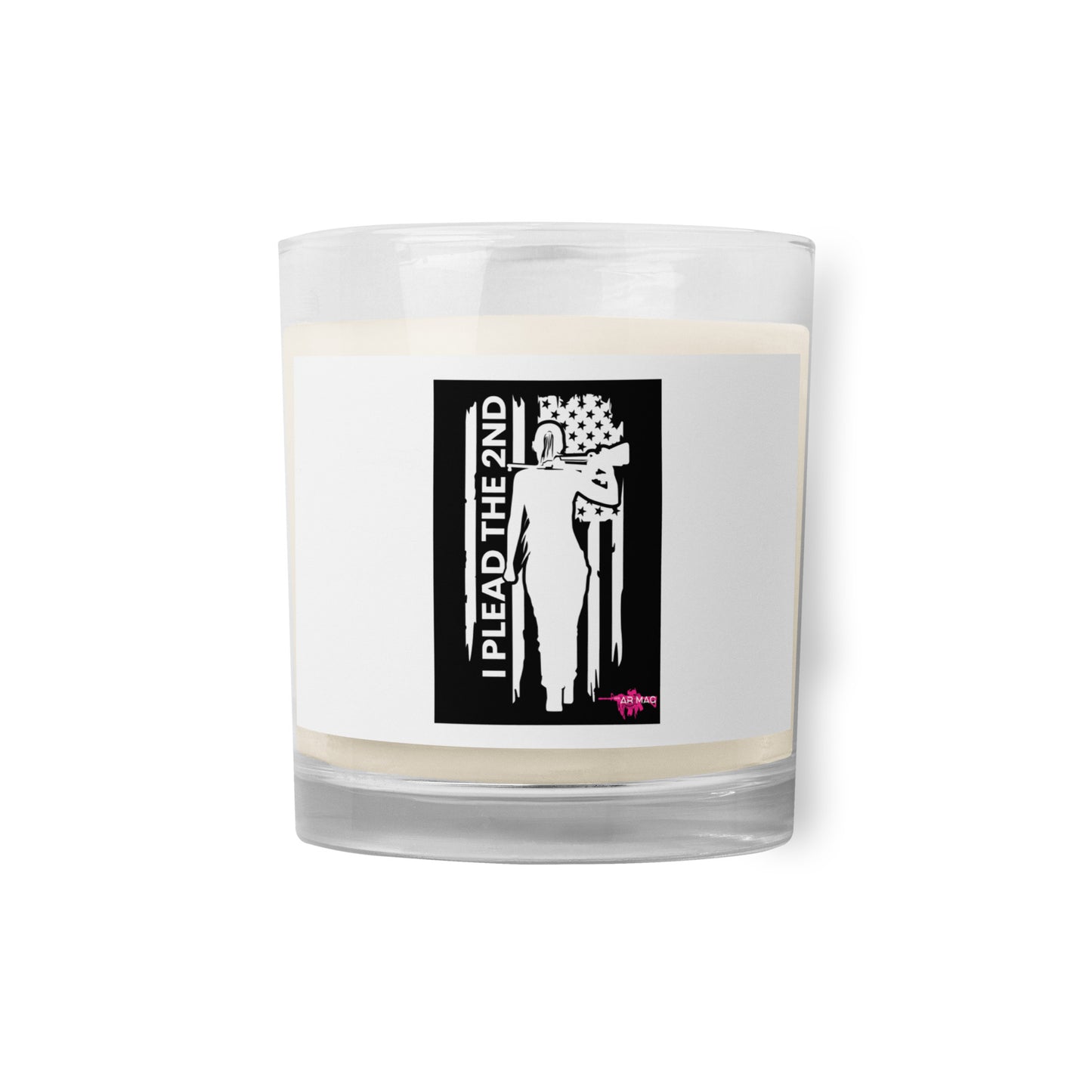 I Plead The 2nd Glass jar soy wax candle