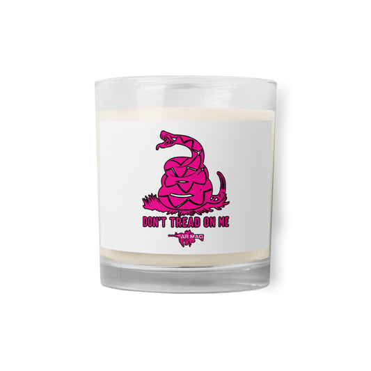 Pink Don’t Tread On Me Glass jar soy wax candle
