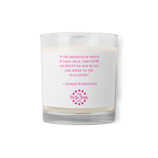 George Washington Glass jar soy wax candle