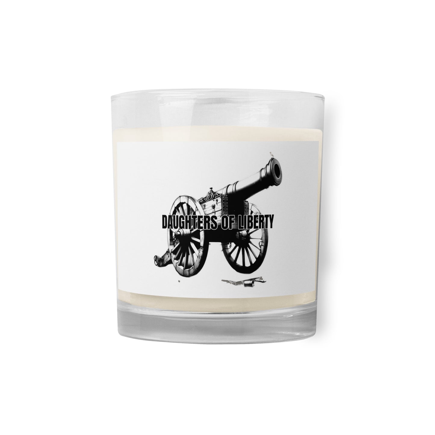 Daughters of Liberty Cannon Glass jar soy wax candle