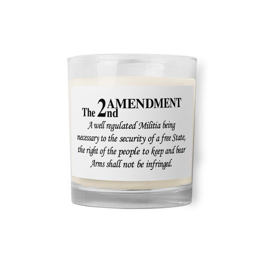 2nd Amendment Glass jar soy wax candle