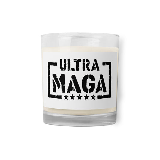 Black Ultra MAGA Glass jar soy wax candle