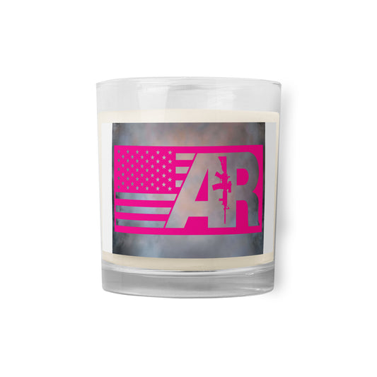 Pink AR Flag Glass jar soy wax candle