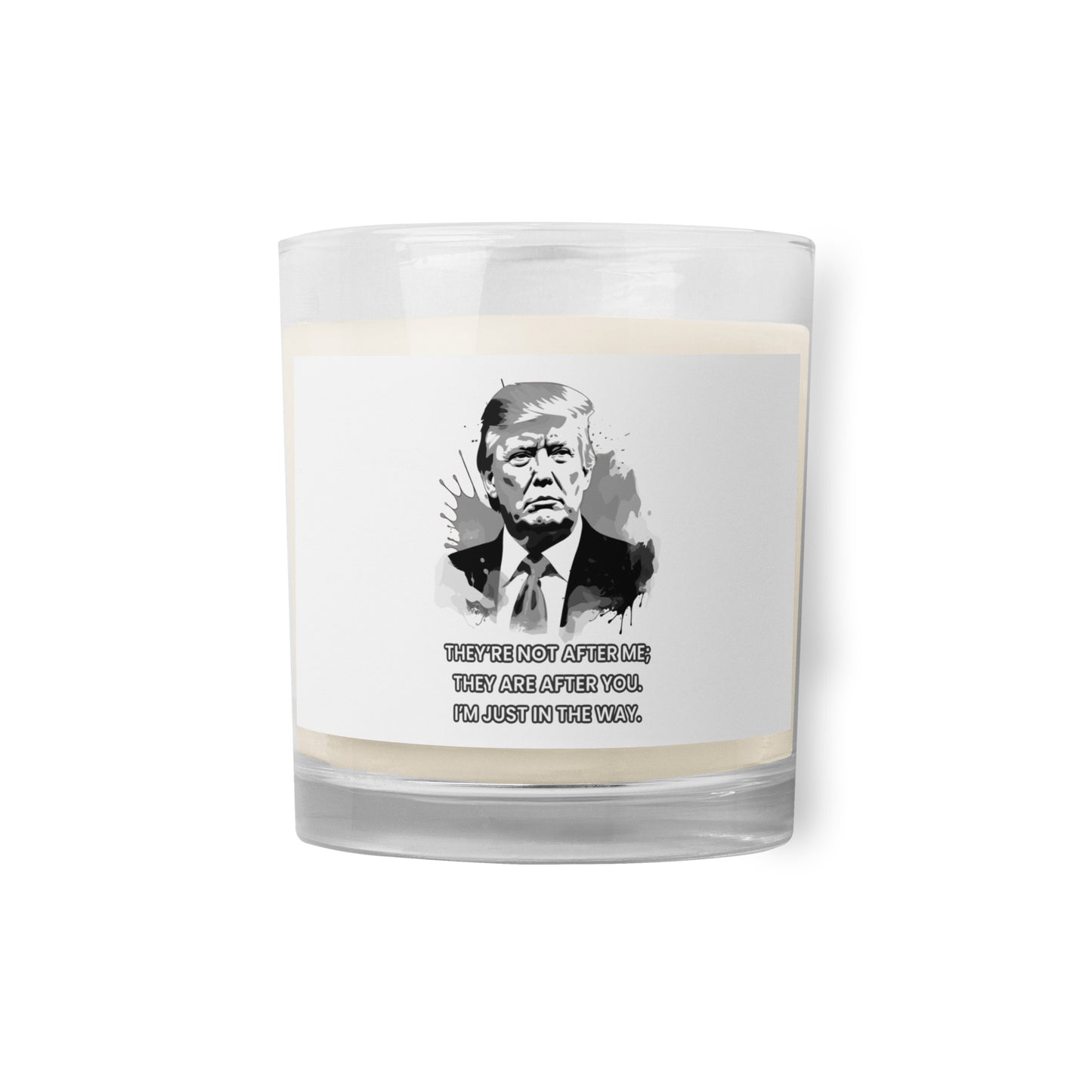 Grey Trump Glass jar soy wax candle